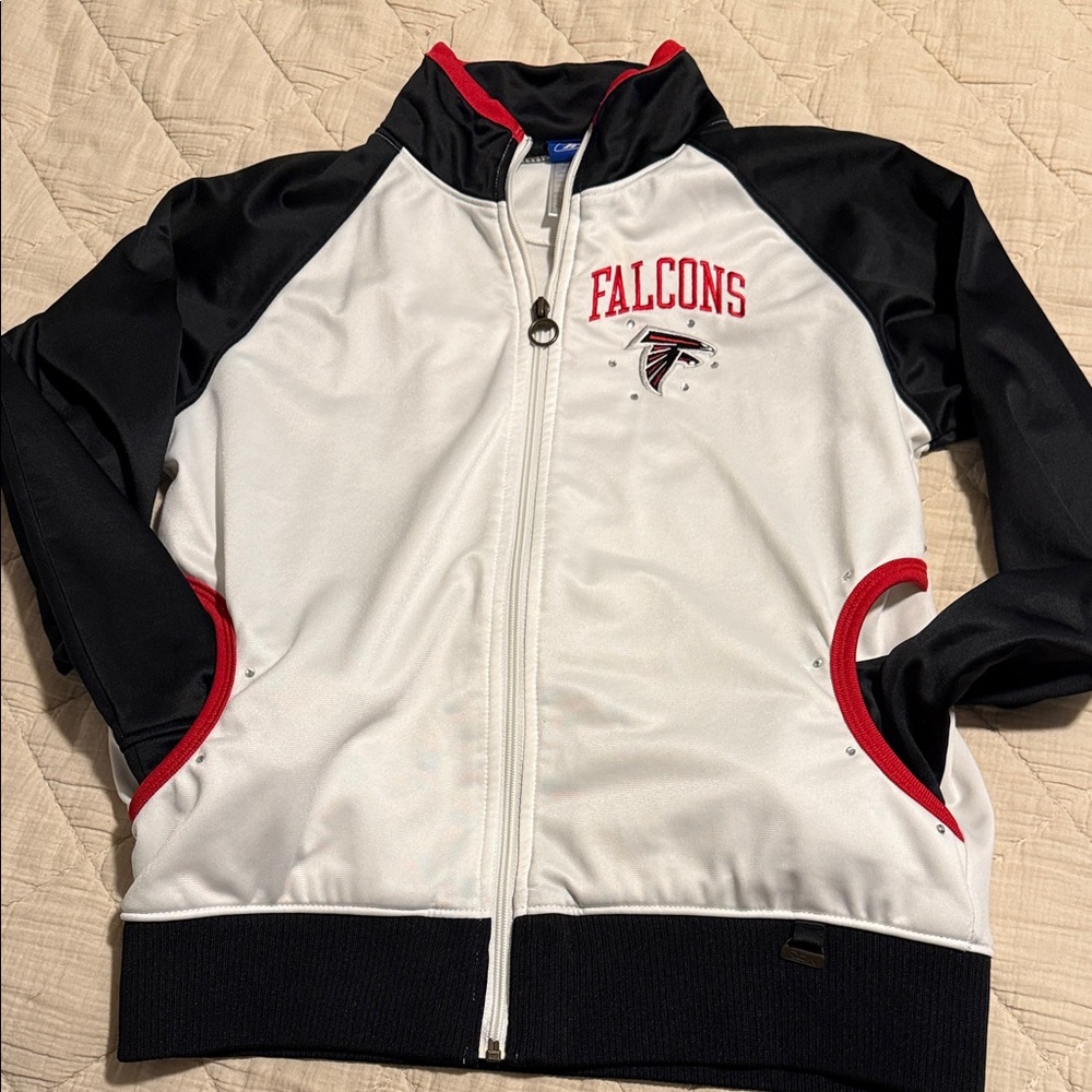 NFL Reebok Women Falcons Jacket - Black, White, and Red